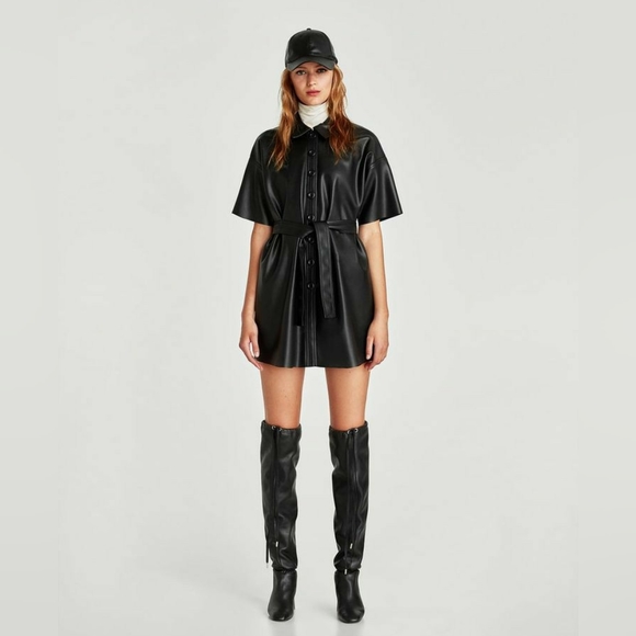 Zara | Slouchy/Over-the-knee Leather Boots - Picture 3 of 13